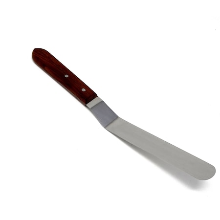 A2Z Scilab Wooden Handle Lab Spatula, 7" Offset Bayonet Blade, 11" Total Length A2Z-ZR128